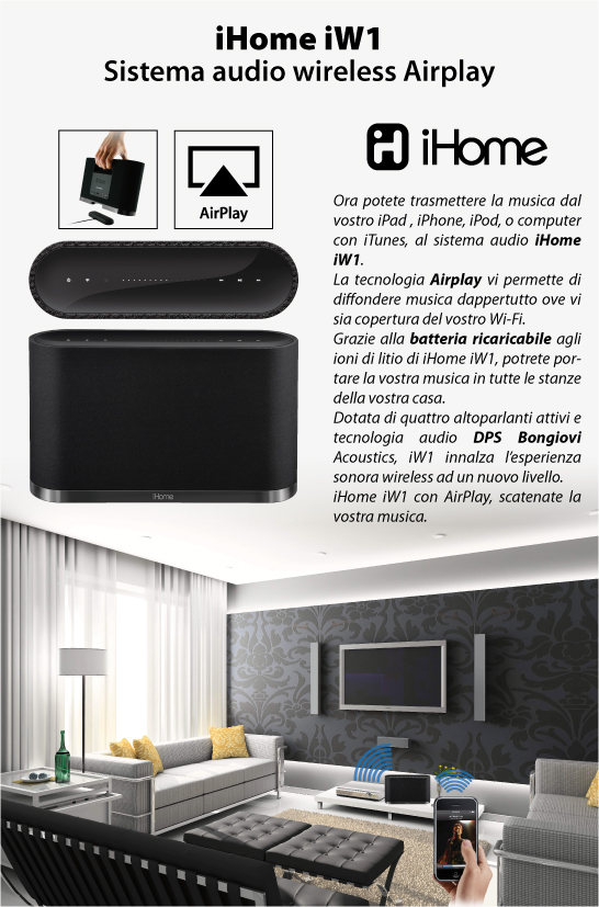 iHome iW1 Sistema audio Airplay