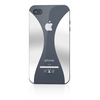 Custodia protettiva trasparente con nervatura in gomma per iPhone 4